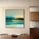 Abstract 1166 Canvas Art 16" x 16" / 40 x 40 cm / Black