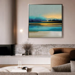 Abstract 1166 Canvas Art 16" x 16" / 40 x 40 cm / Black