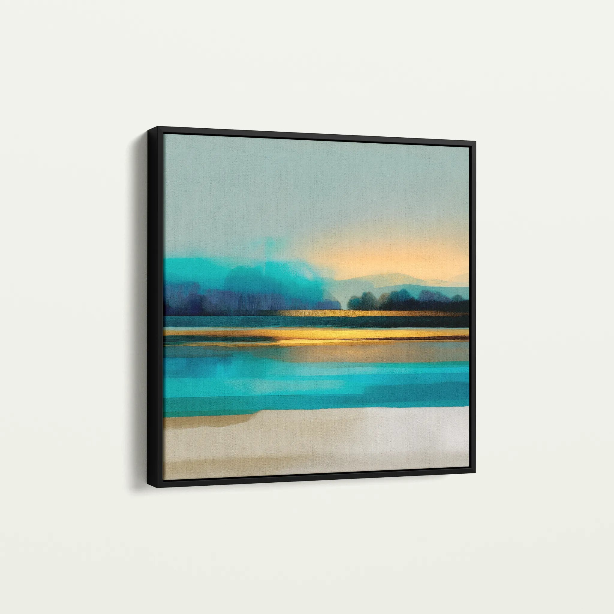 Abstract 1166 Canvas Art 16" x 16" / 40 x 40 cm / Black