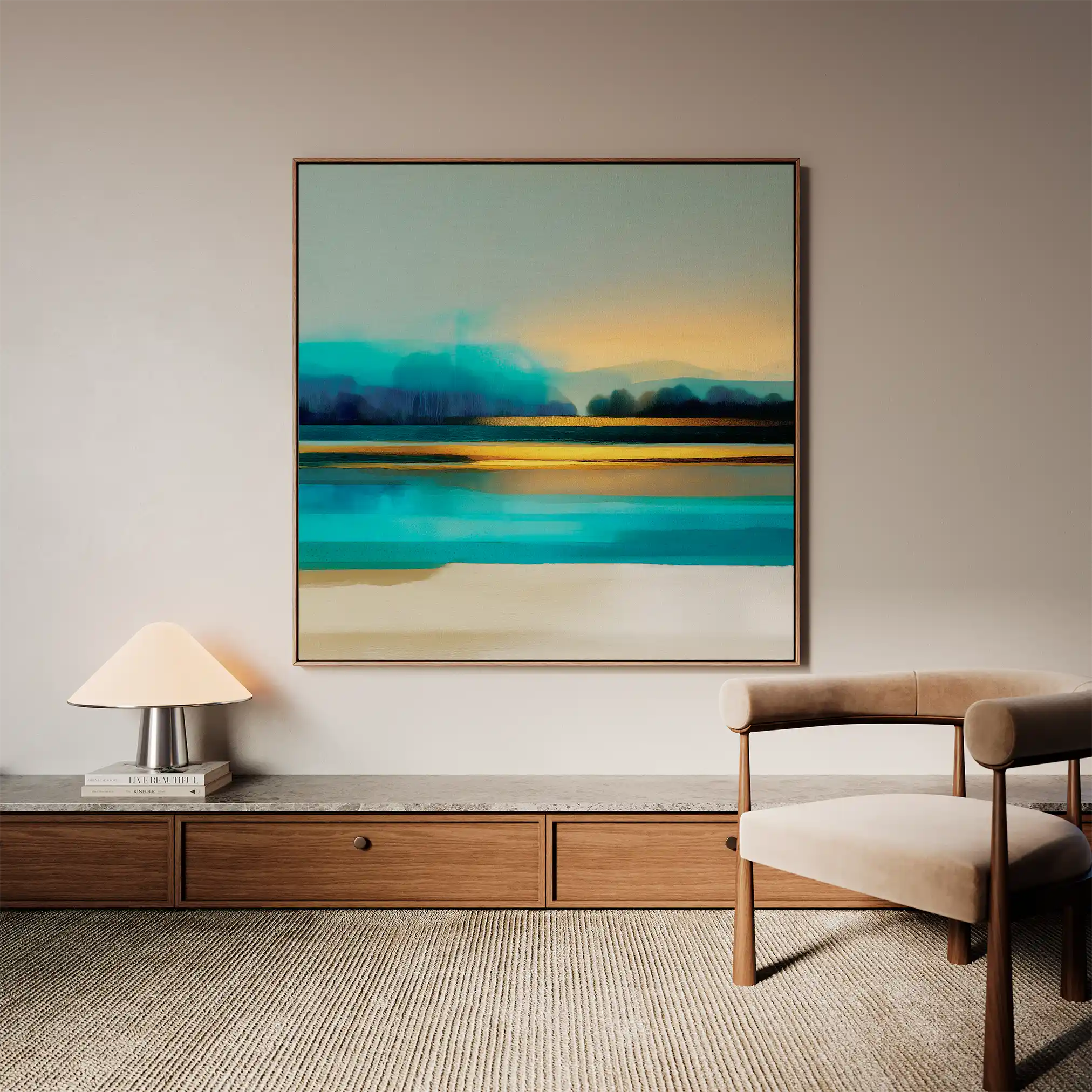 Abstract 1166 Canvas Art 60 x 60 cm / Black