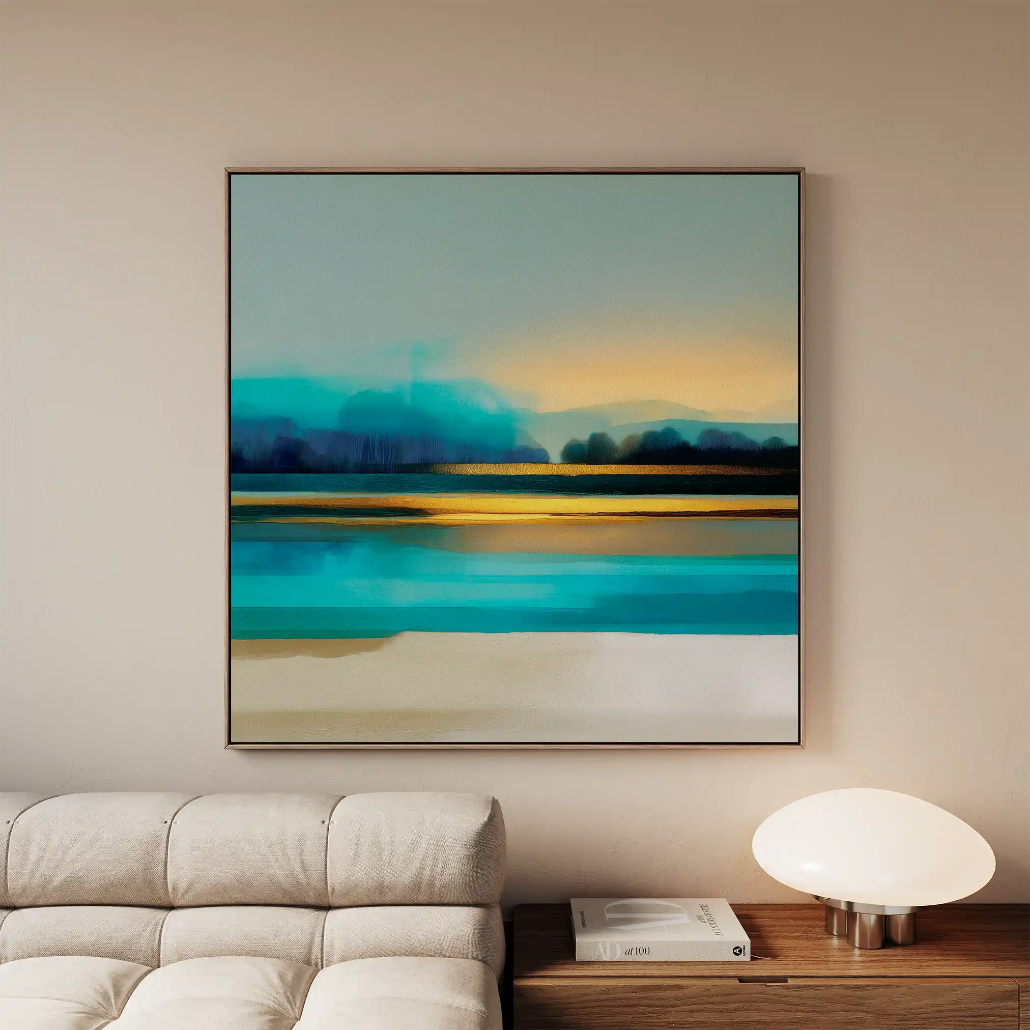 Abstract 1166 Canvas Art 60 x 60 cm / Black