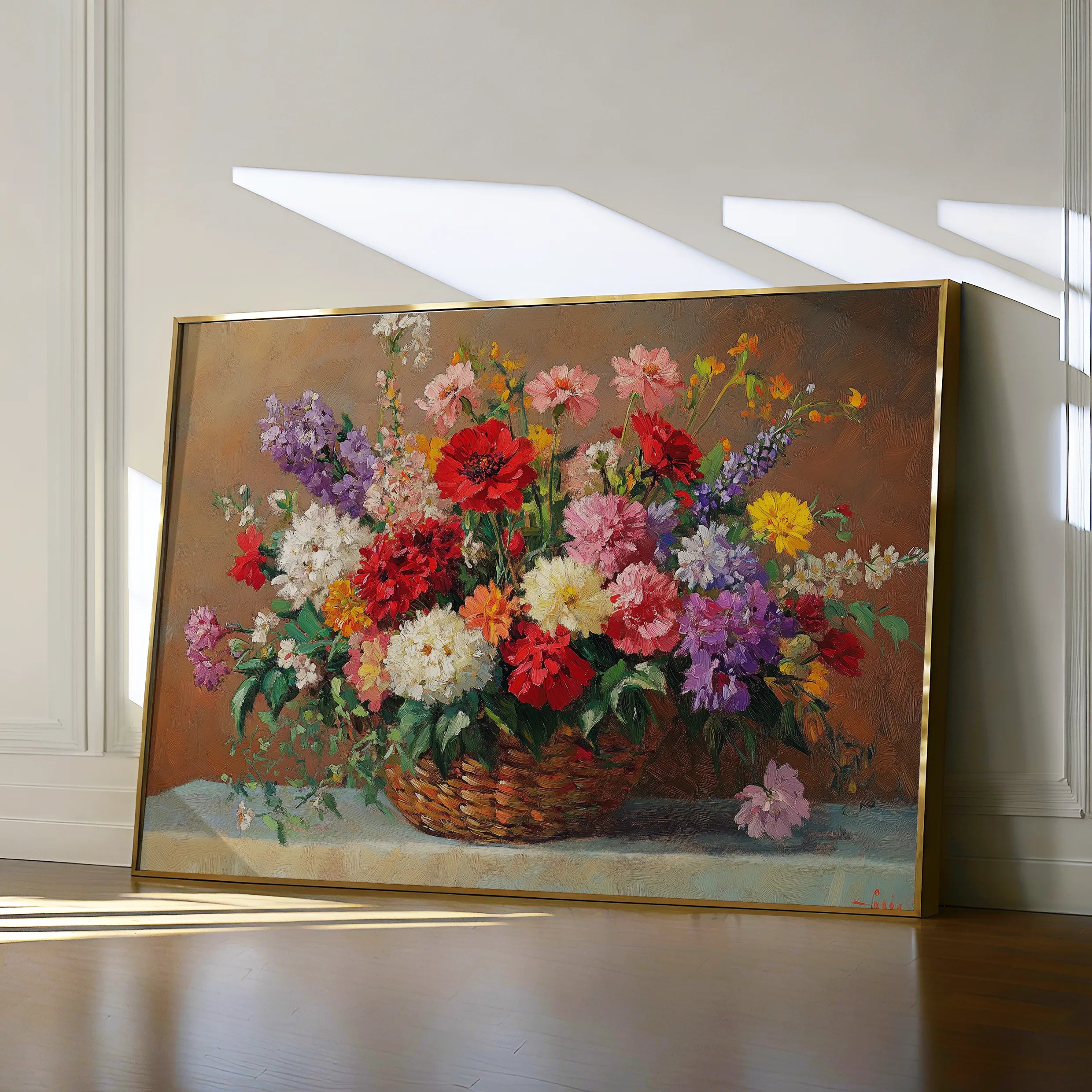 Floral 1166 Canvas Art 18" x 24" / 45 x 60 cm / Black