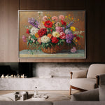 Floral 1166 Canvas Art 18" x 24" / 45 x 60 cm / Black