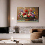 Floral 1166 Canvas Art 18" x 24" / 45 x 60 cm / Black