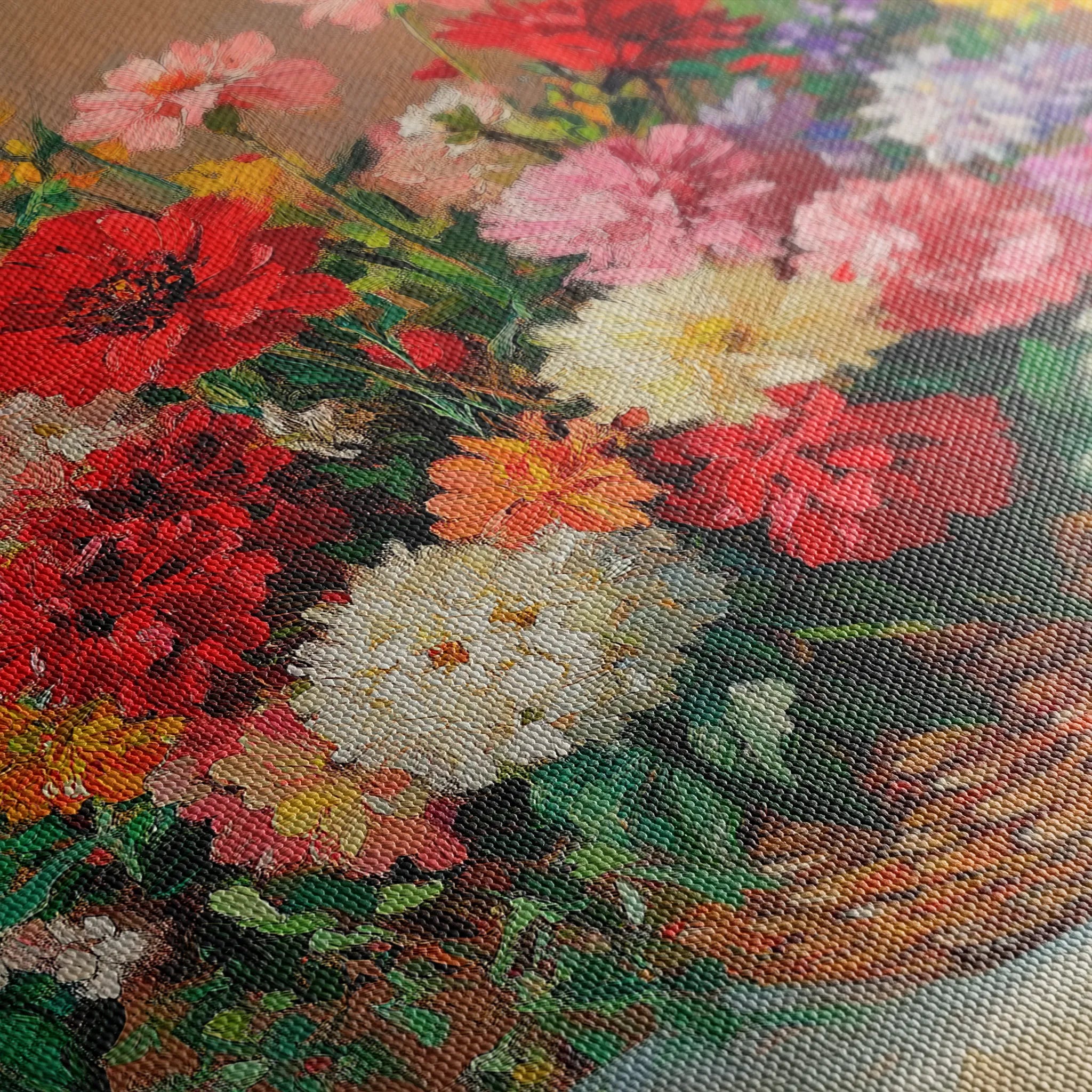 Floral 1166 Canvas Art 18" x 24" / 45 x 60 cm / Black