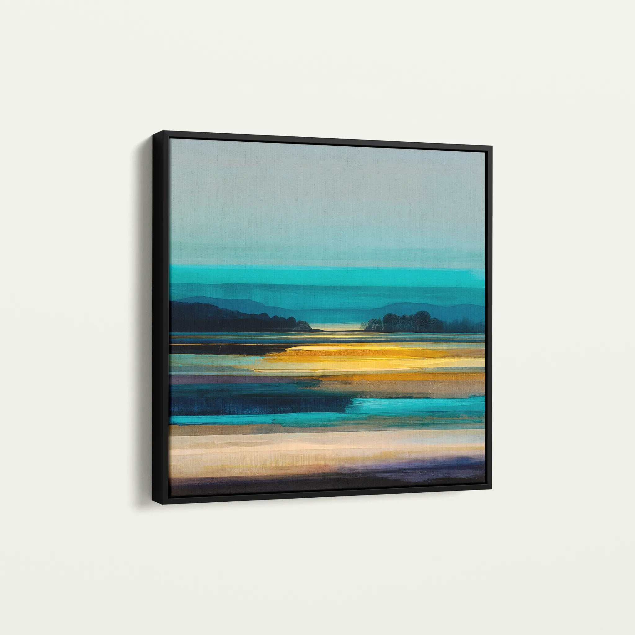 Abstract 1167 Canvas Art 16" x 16" / 40 x 40 cm / Black