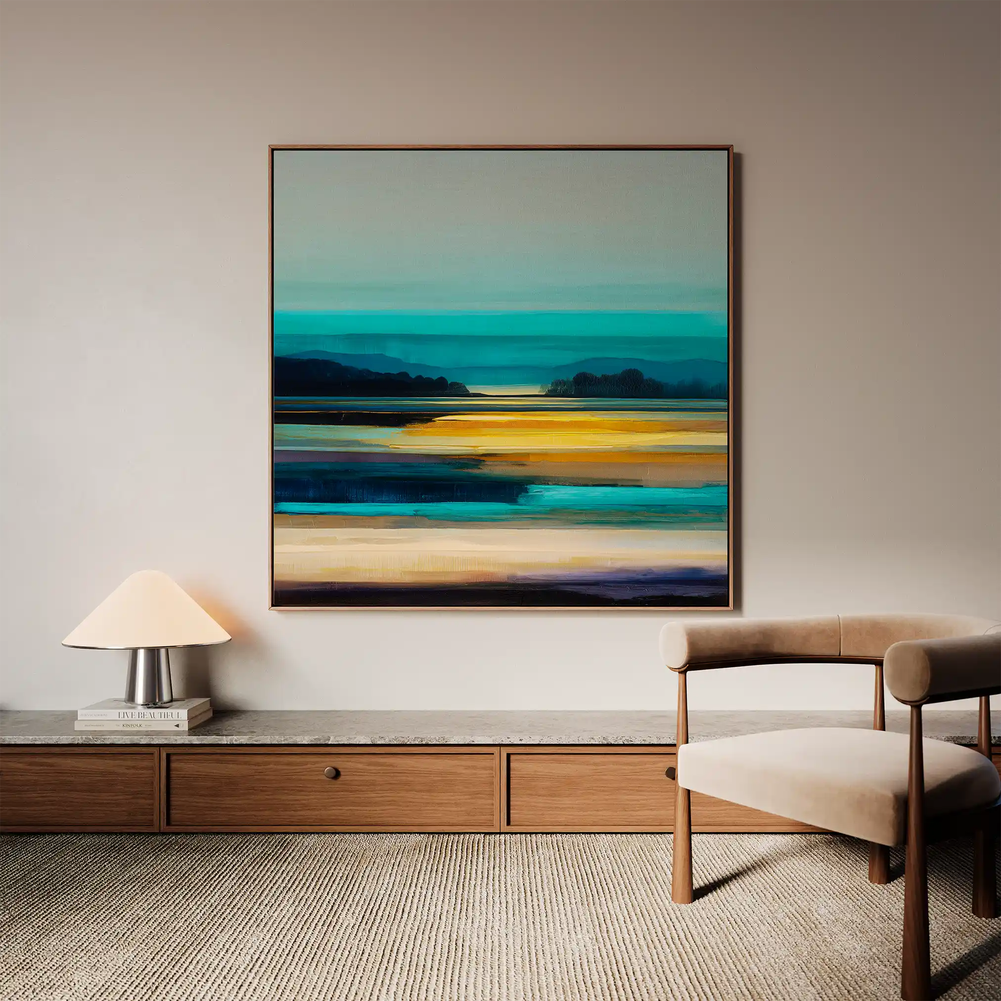 Abstract 1167 Canvas Art 60 x 60 cm / Black