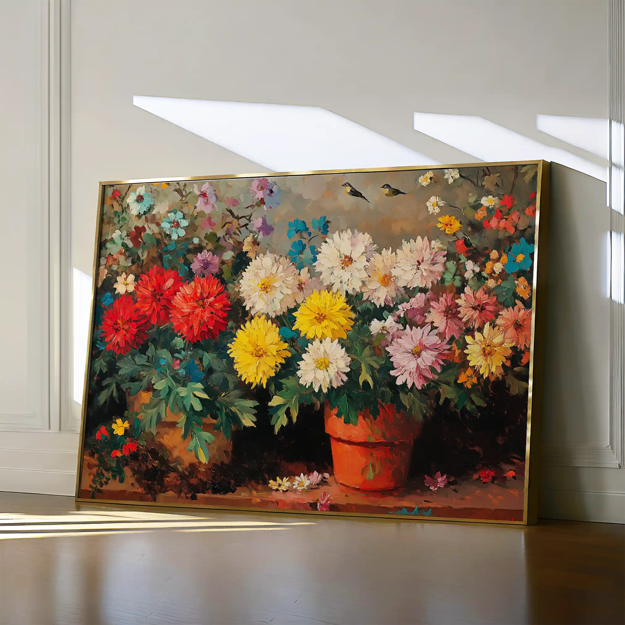 Floral 1167 Canvas Art 60 x 40 cm / Black