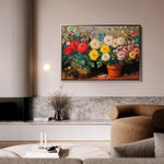 Floral 1167 Canvas Art 60 x 40 cm / Black