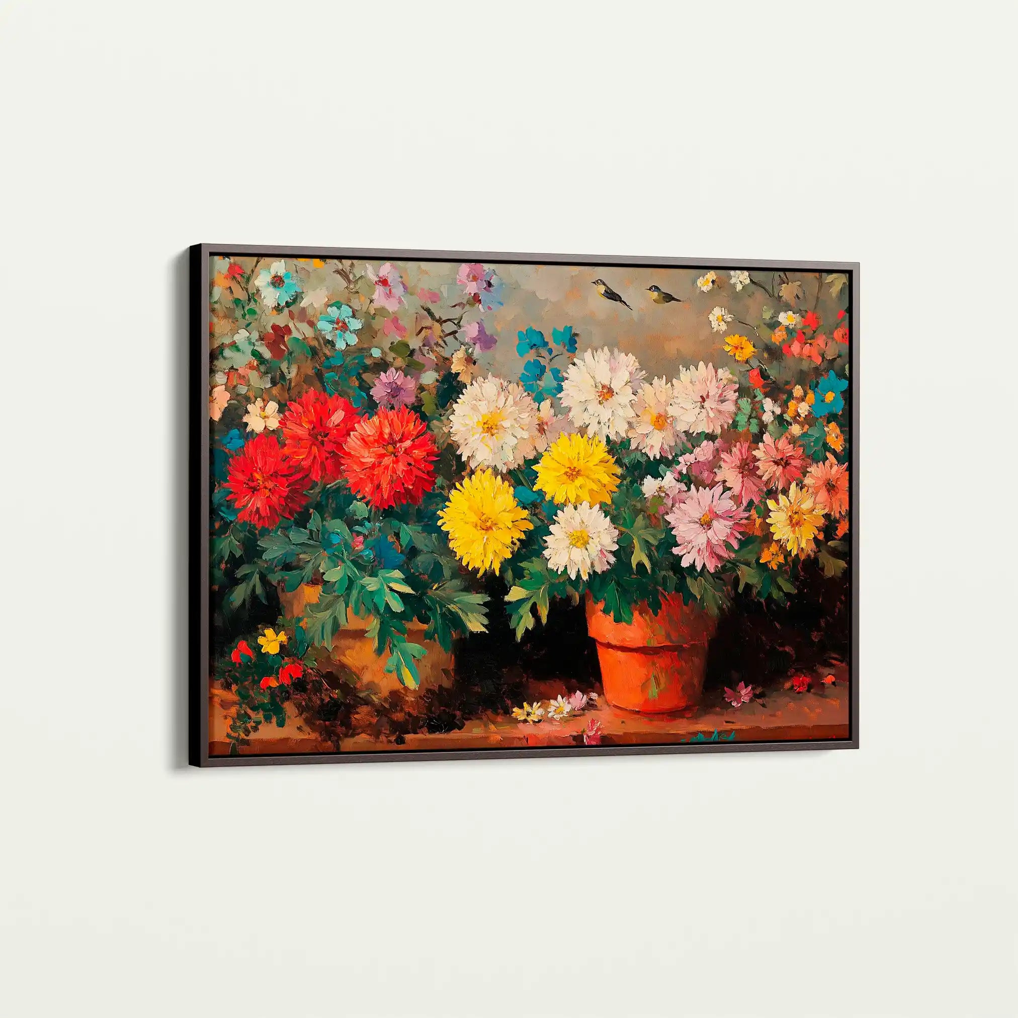 Floral 1167 Canvas Art 60 x 40 cm / Black