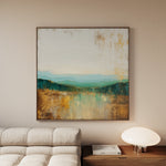 Abstract 1168 Canvas Art 16" x 16" / 40 x 40 cm / Black