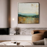 Abstract 1168 Canvas Art 16" x 16" / 40 x 40 cm / Black