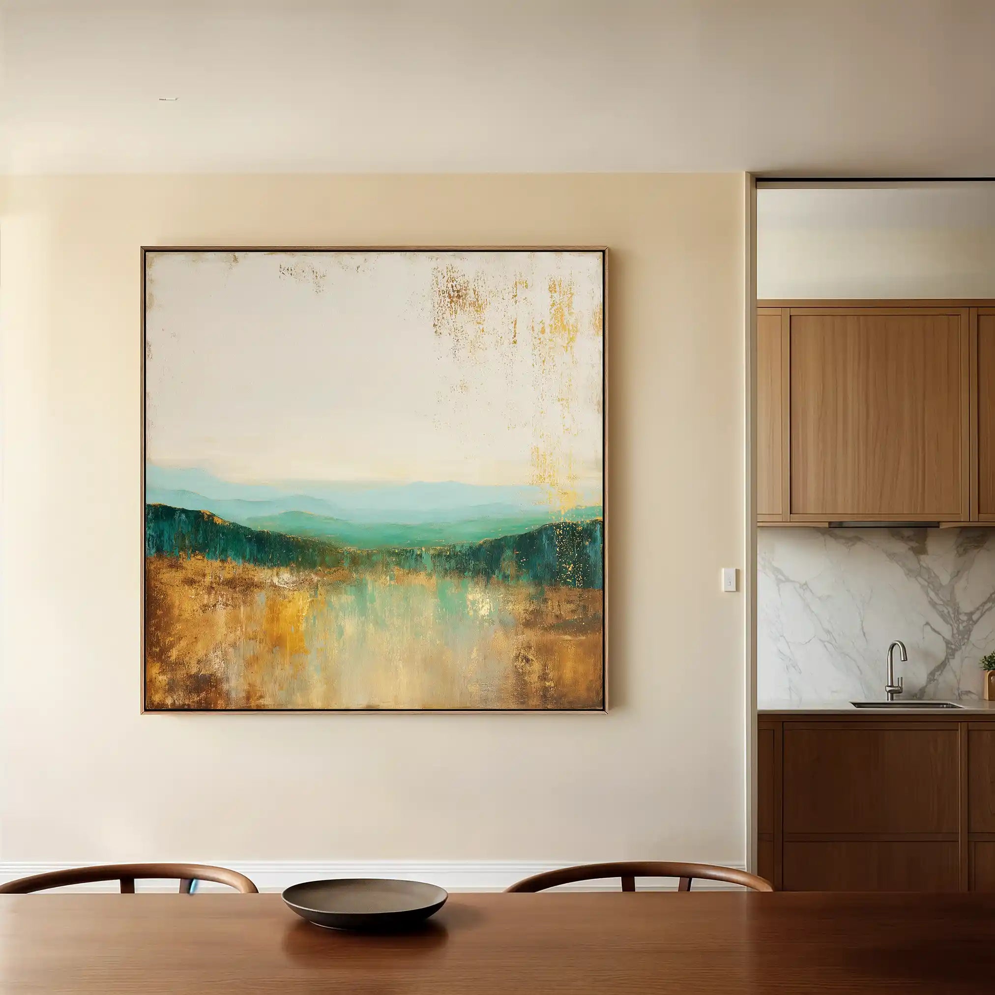 Abstract 1168 Canvas Art 60 x 60 cm / Black