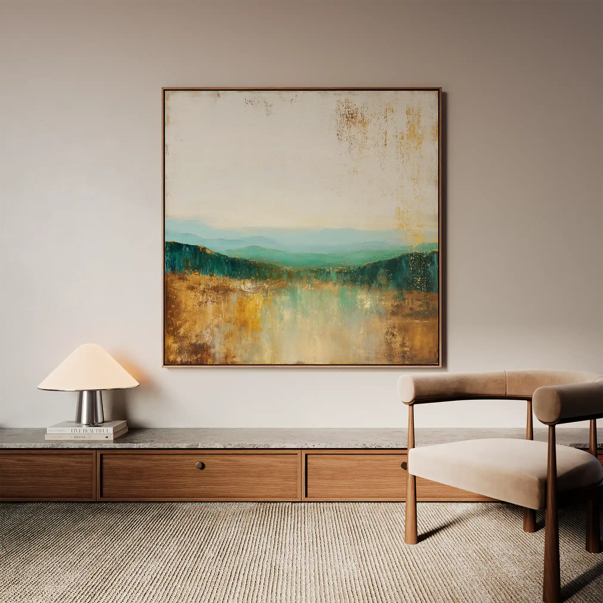 Abstract 1168 Canvas Art 60 x 60 cm / Black