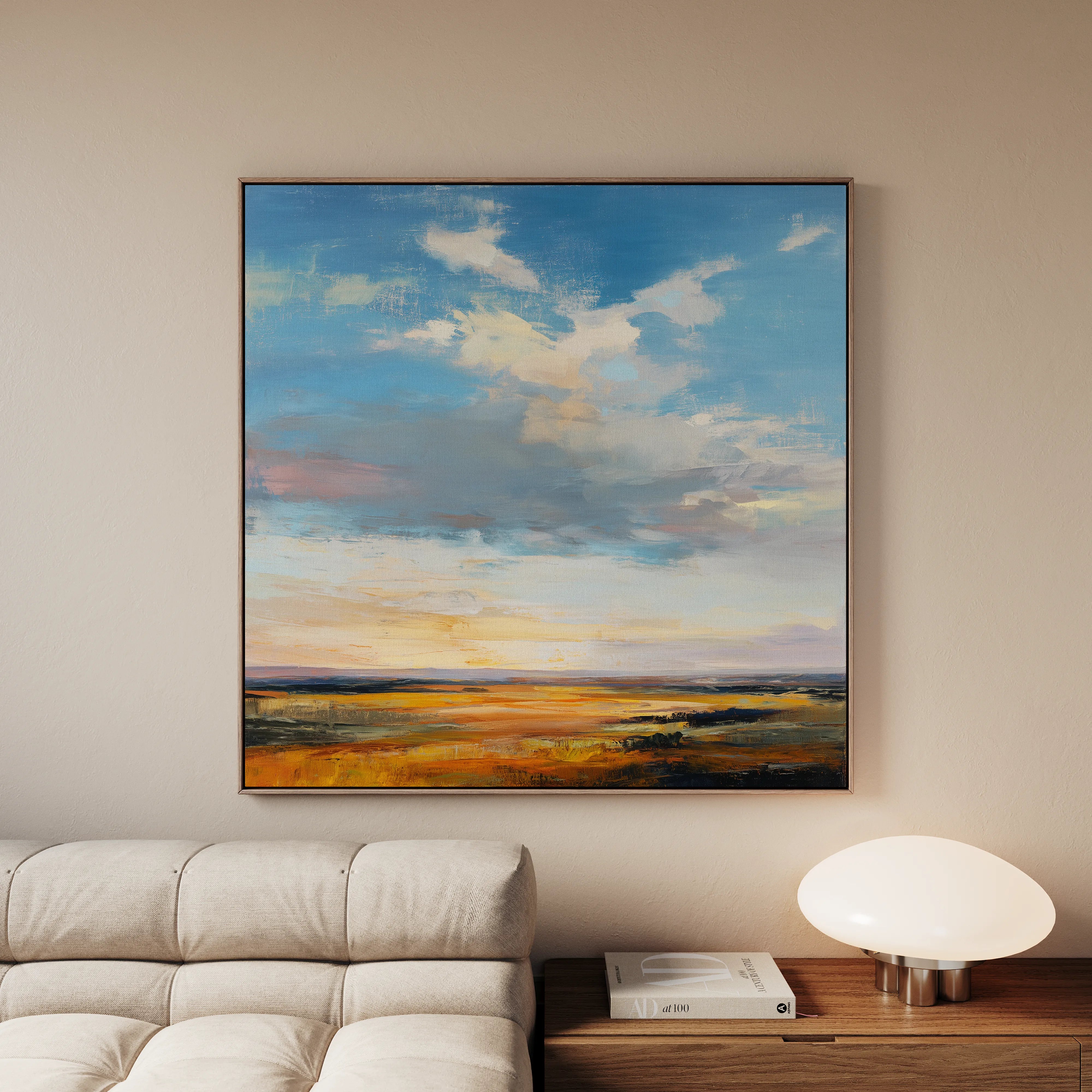 Abstract 1169 Canvas Art 16" x 16" / 40 x 40 cm / Black