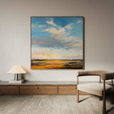 Abstract 1169 Canvas Art 16" x 16" / 40 x 40 cm / Black