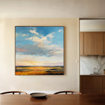 Abstract 1169 Canvas Art 16" x 16" / 40 x 40 cm / Black