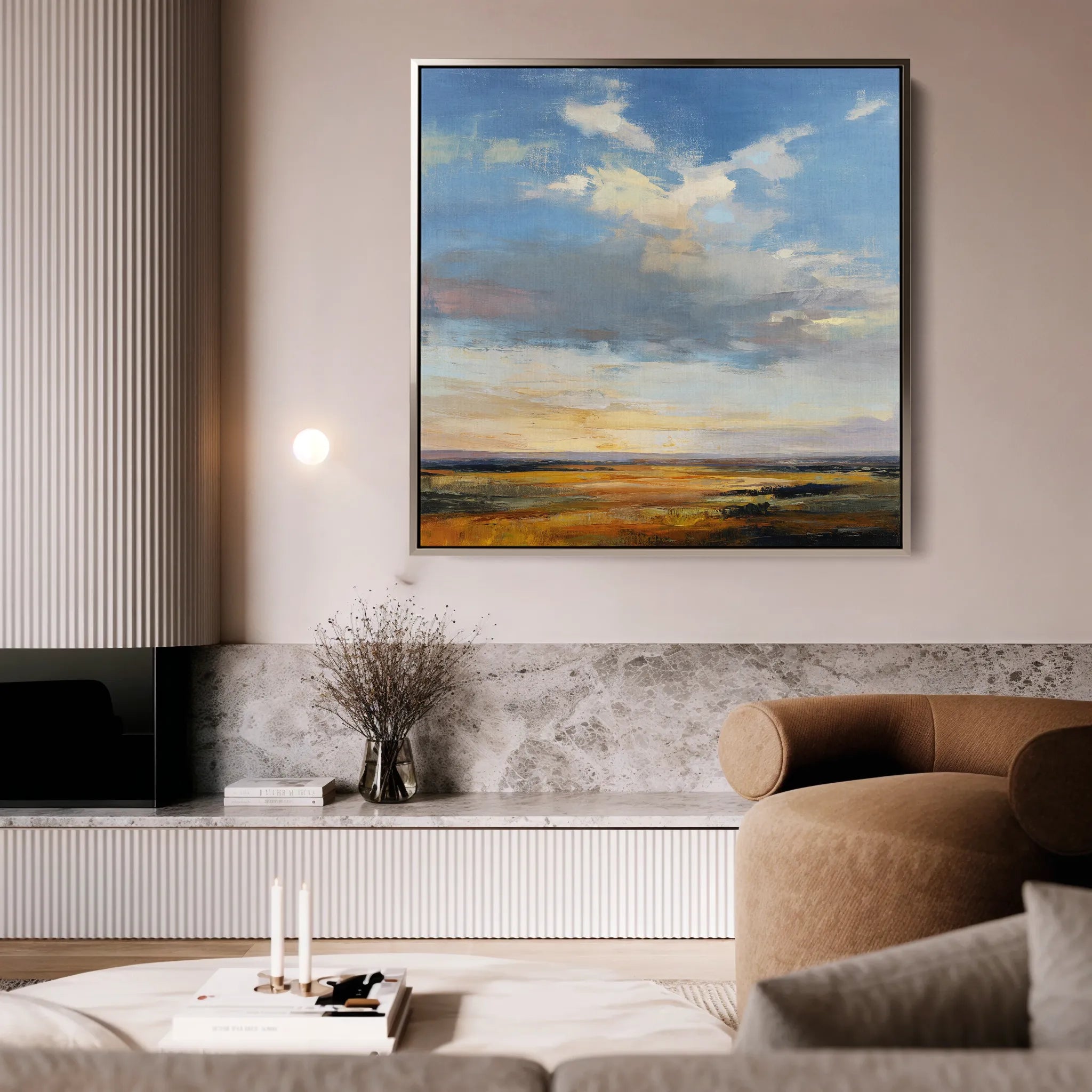 Abstract 1169 Canvas Art 16" x 16" / 40 x 40 cm / Black