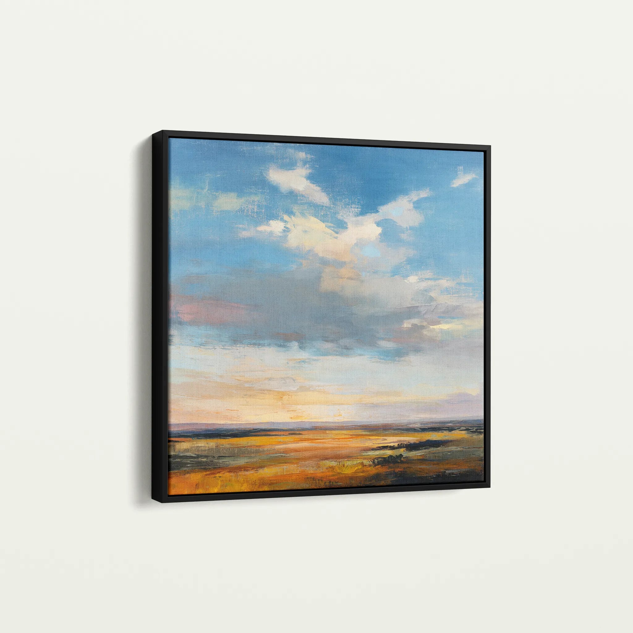 Abstract 1169 Canvas Art 16" x 16" / 40 x 40 cm / Black