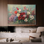 Floral 1169 Canvas Art 18" x 24" / 45 x 60 cm / Black
