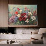 Floral 1169 Canvas Art 18" x 24" / 45 x 60 cm / Black