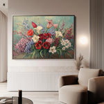 Floral 1169 Canvas Art 18" x 24" / 45 x 60 cm / Black