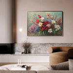 Floral 1169 Canvas Art 18" x 24" / 45 x 60 cm / Black