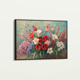 Floral 1169 Canvas Art 18" x 24" / 45 x 60 cm / Black