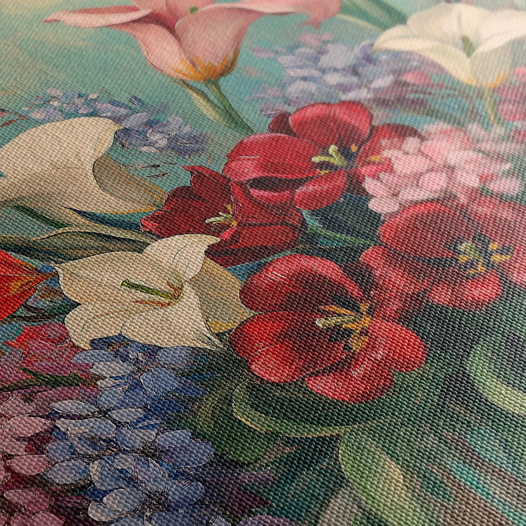 Floral 1169 Canvas Art 18" x 24" / 45 x 60 cm / Black