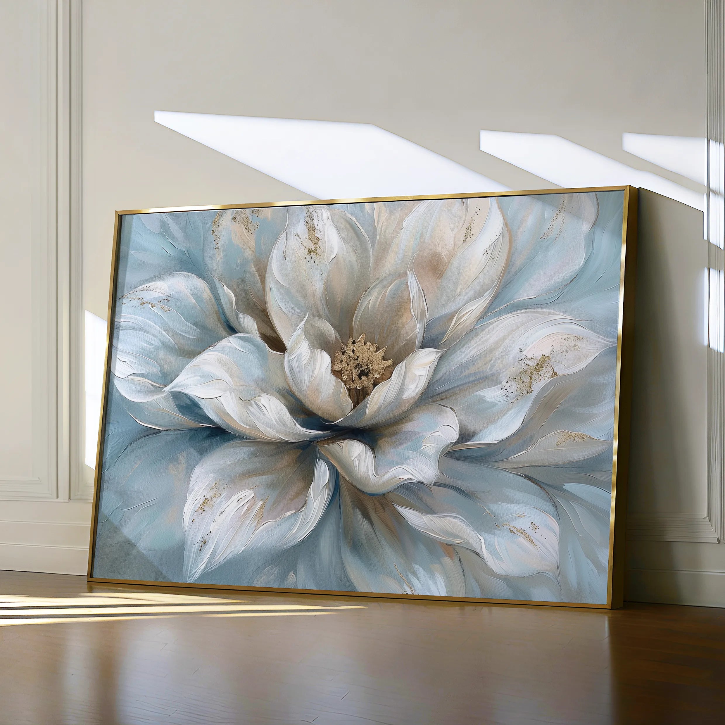 Floral 117 Canvas Art 18" x 24" / 45 x 60 cm / Black