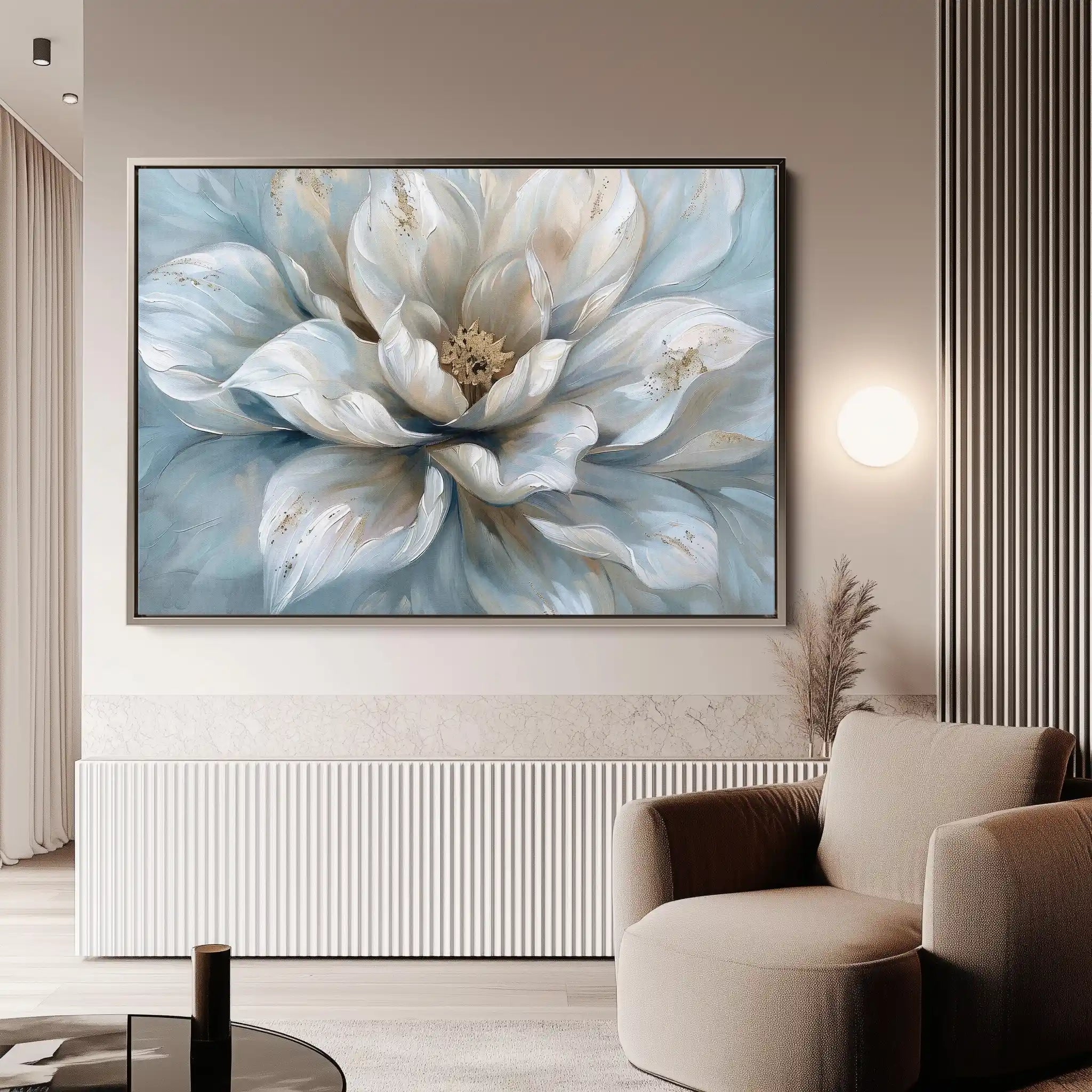 Floral 117 Canvas Art 60 x 40 cm / Black