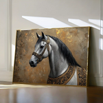 Horses 117 Canvas Art 60 x 40 cm / Black
