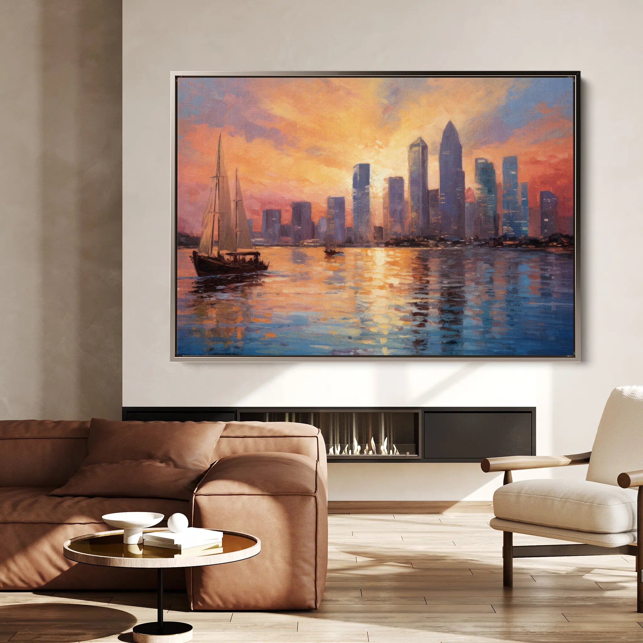 Landscape 117 Canvas Art 18" x 24" / 45 x 60 cm / Black