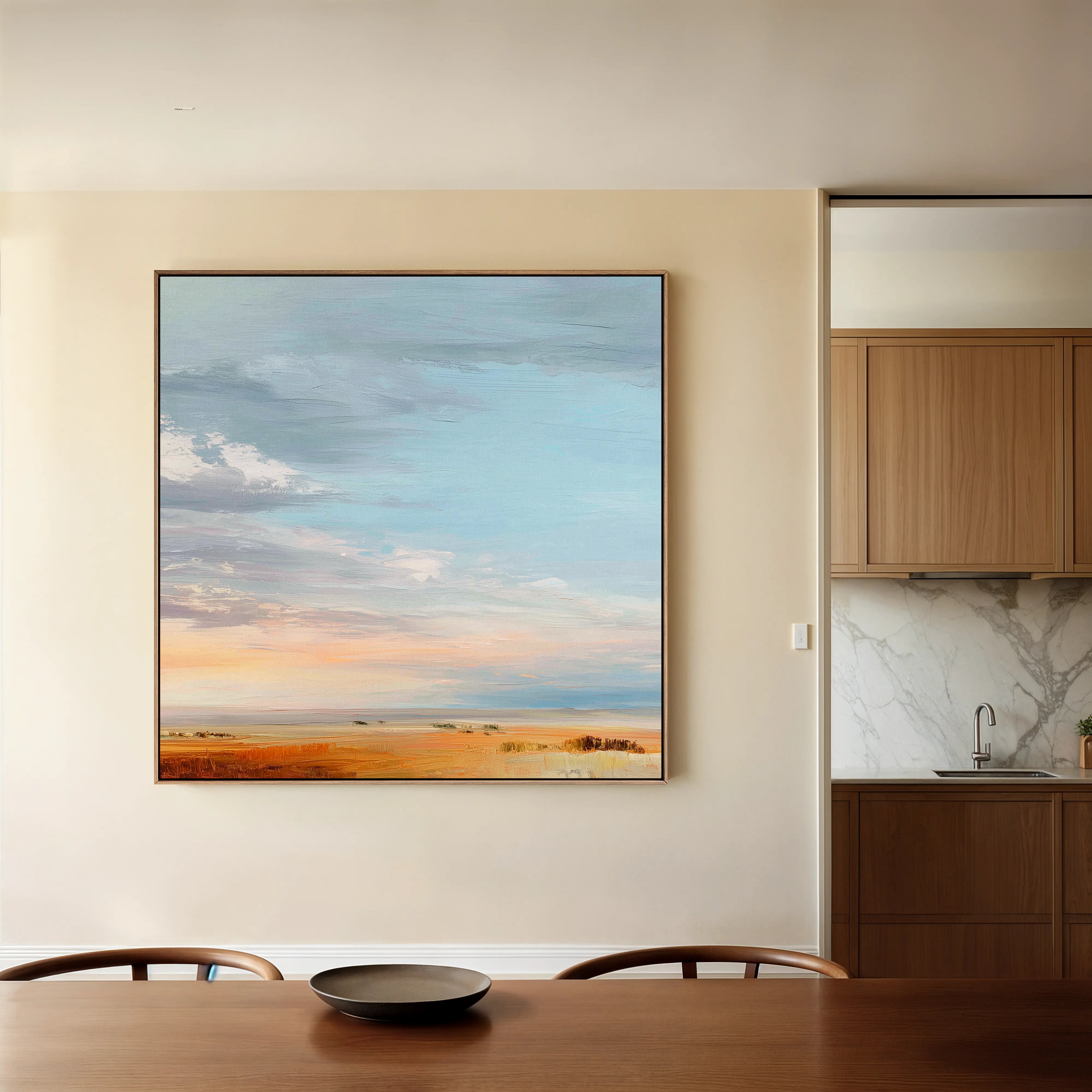 Abstract 1170 Canvas Art 16" x 16" / 40 x 40 cm / Black