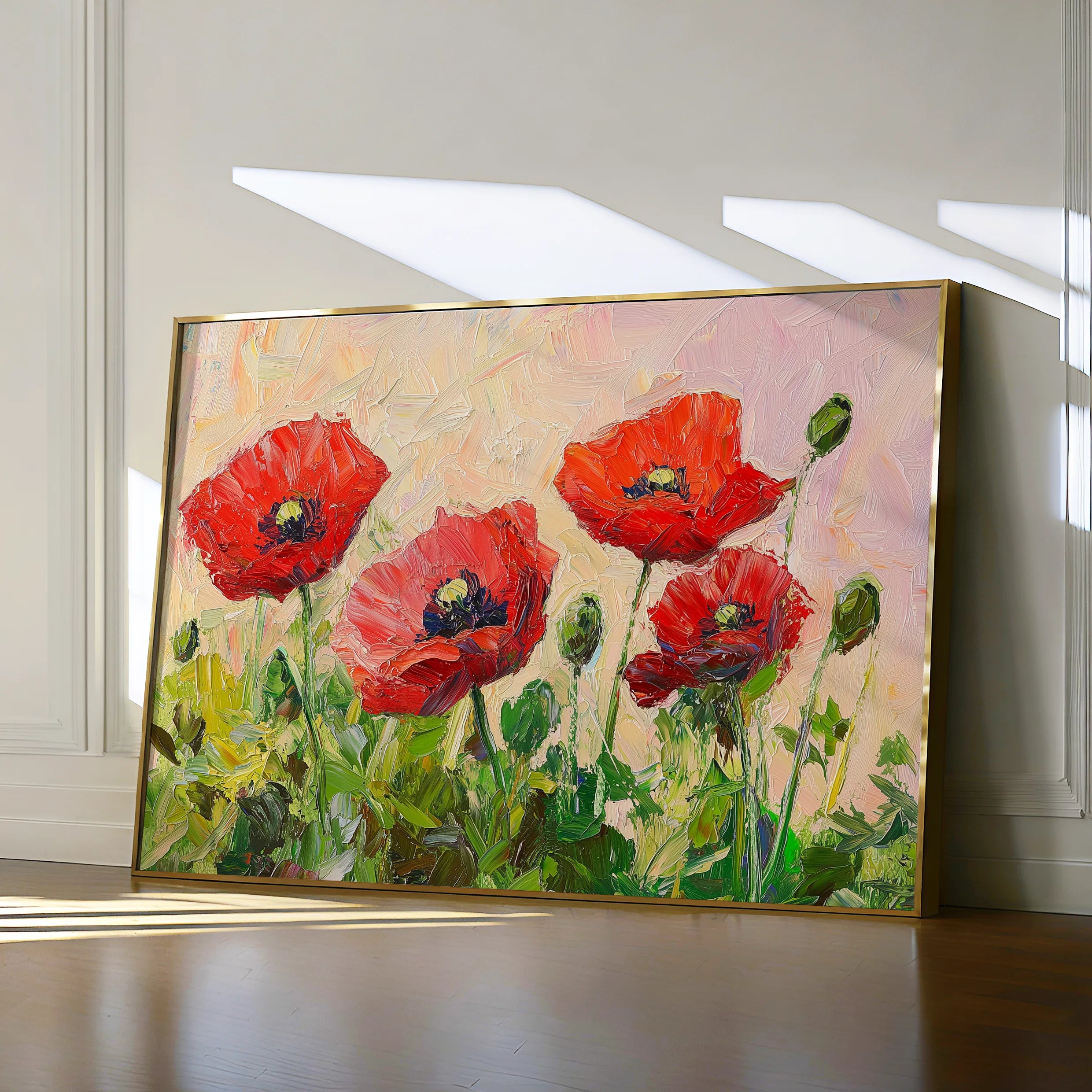 Floral 1170 Canvas Art 18" x 24" / 45 x 60 cm / Black
