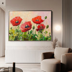 Floral 1170 Canvas Art 18" x 24" / 45 x 60 cm / Black