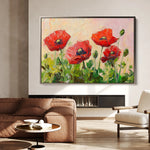 Floral 1170 Canvas Art 18" x 24" / 45 x 60 cm / Black