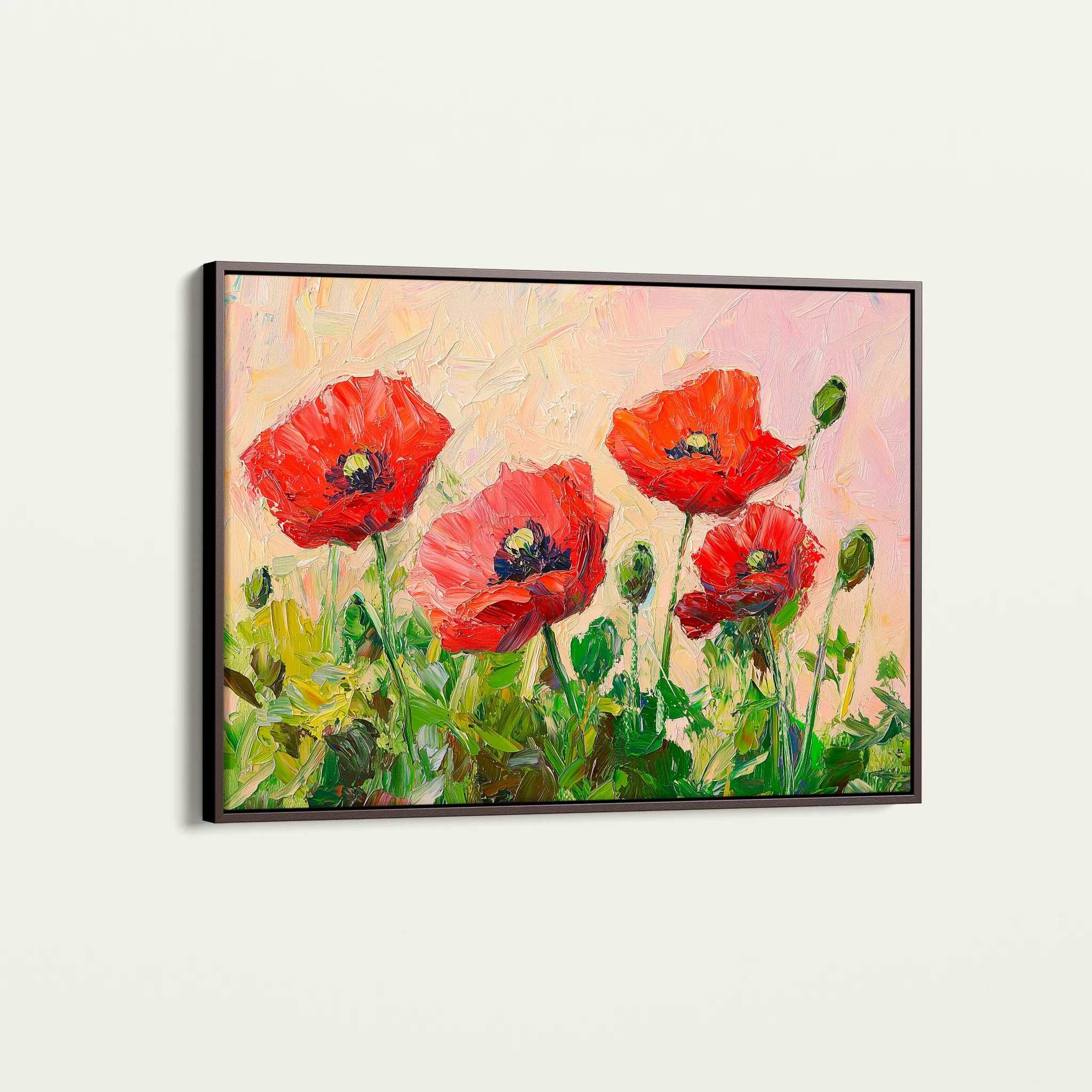 Floral 1170 Canvas Art 18" x 24" / 45 x 60 cm / Black