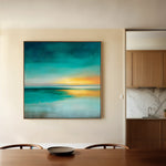 Abstract 1171 Canvas Art 16" x 16" / 40 x 40 cm / Black