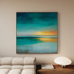 Abstract 1171 Canvas Art 16" x 16" / 40 x 40 cm / Black