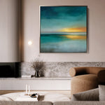Abstract 1171 Canvas Art 16" x 16" / 40 x 40 cm / Black