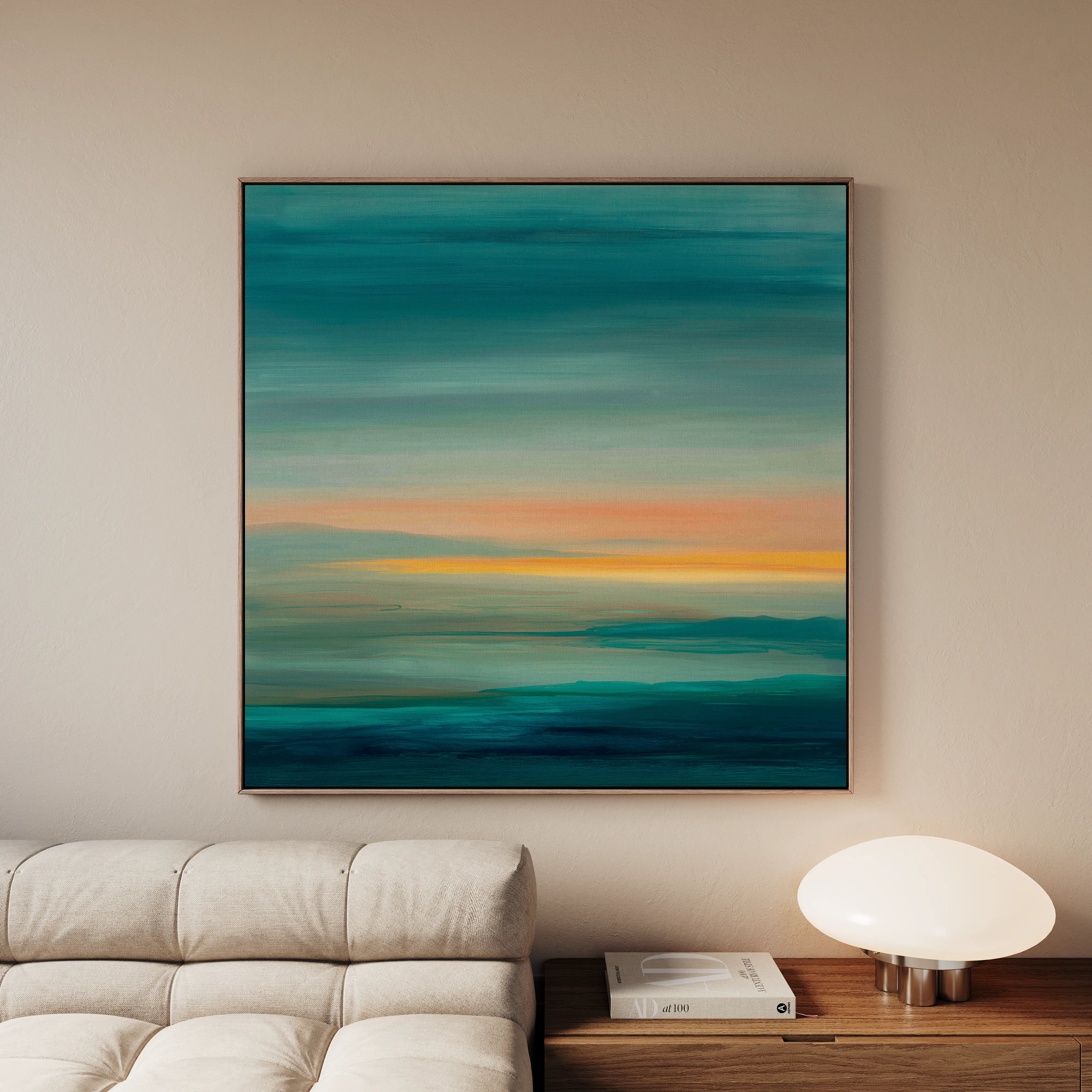 Abstract 1172 Canvas Art 16" x 16" / 40 x 40 cm / Black