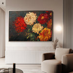 Floral 1172 Canvas Art 18" x 24" / 45 x 60 cm / Black