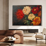 Floral 1172 Canvas Art 18" x 24" / 45 x 60 cm / Black
