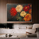 Floral 1172 Canvas Art 18" x 24" / 45 x 60 cm / Black