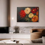 Floral 1172 Canvas Art 18" x 24" / 45 x 60 cm / Black