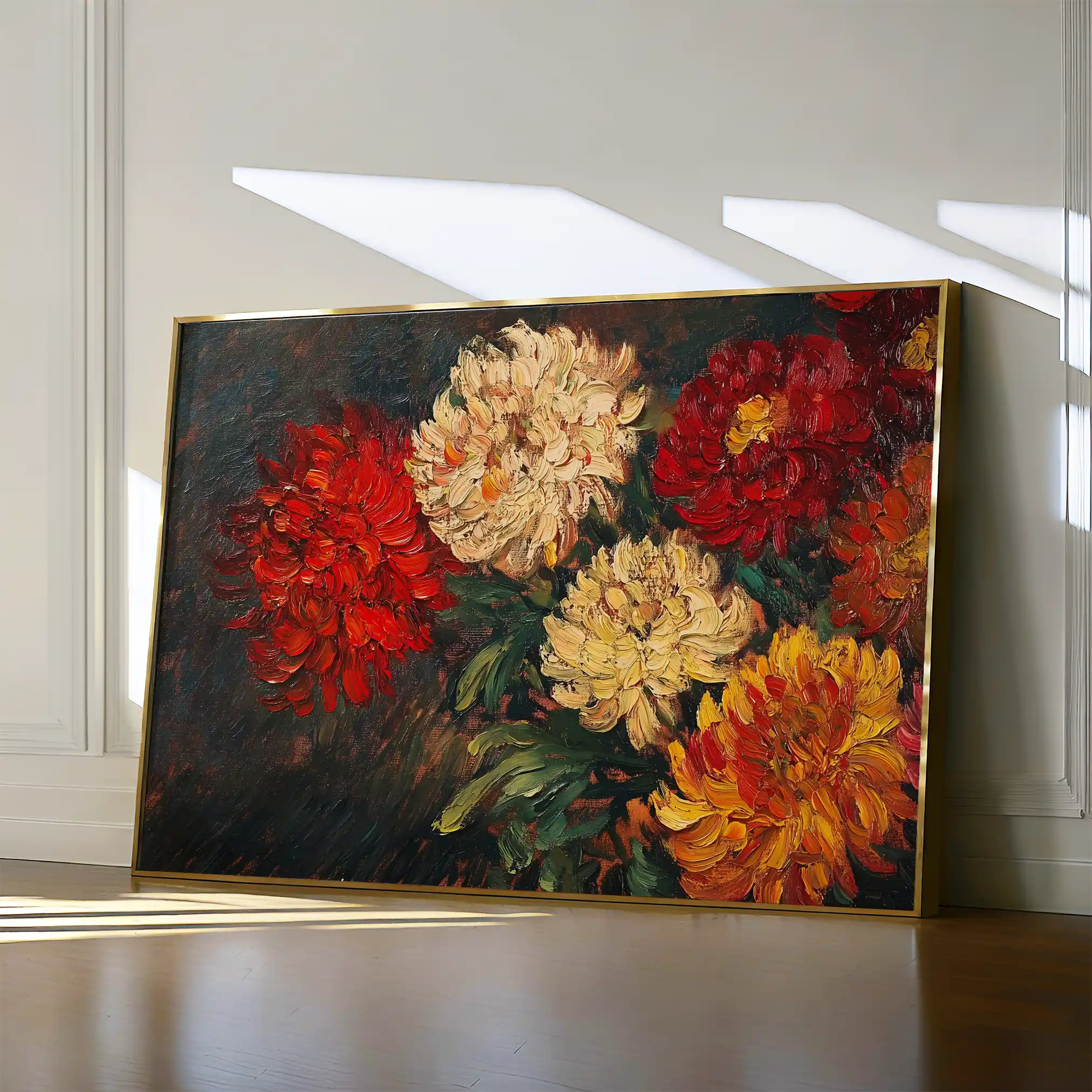 Floral 1172 Canvas Art 60 x 40 cm / Black