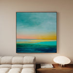 Abstract 1173 Canvas Art 16" x 16" / 40 x 40 cm / Black