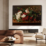 Floral 1173 Canvas Art 18" x 24" / 45 x 60 cm / Black