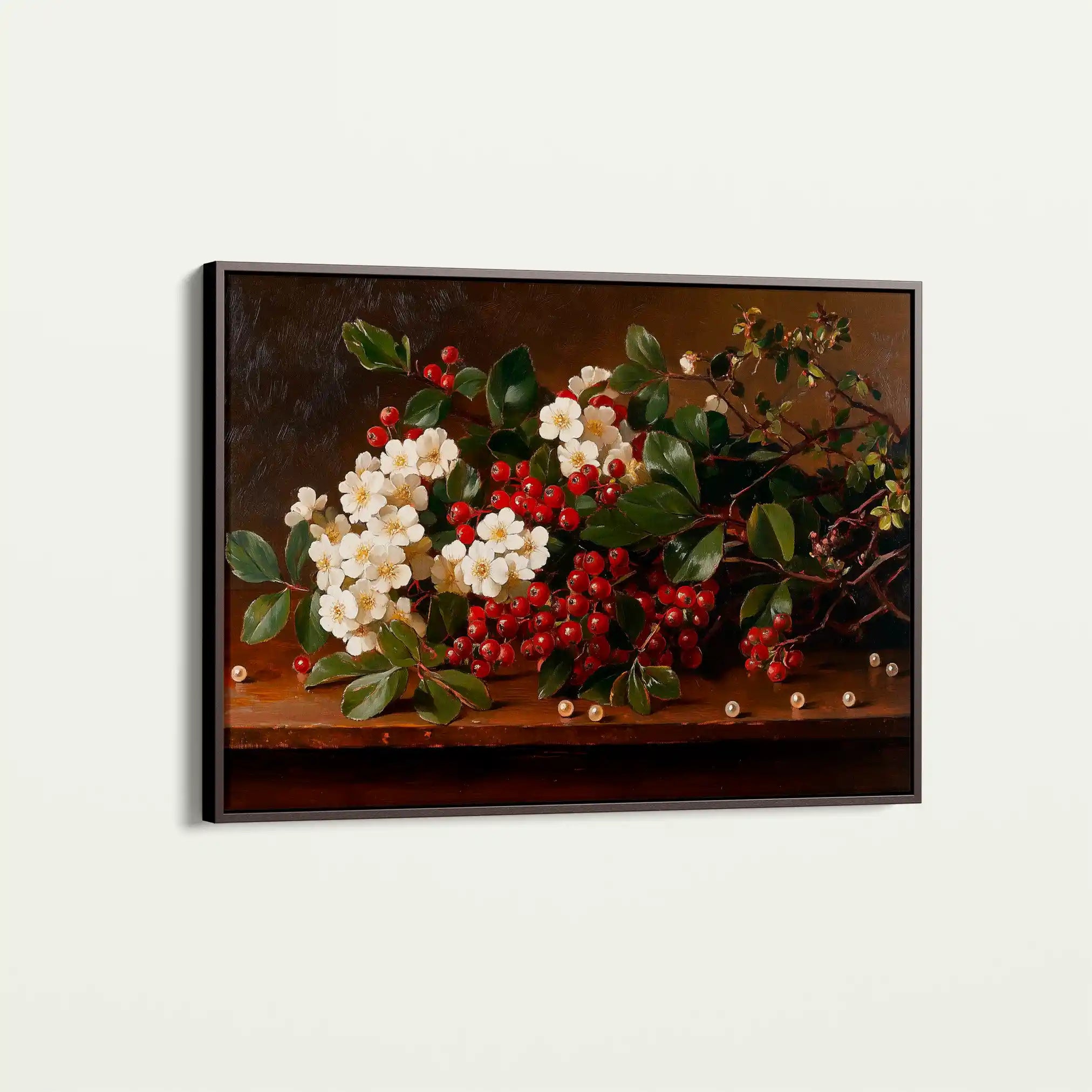 Floral 1173 Canvas Art 60 x 40 cm / Black